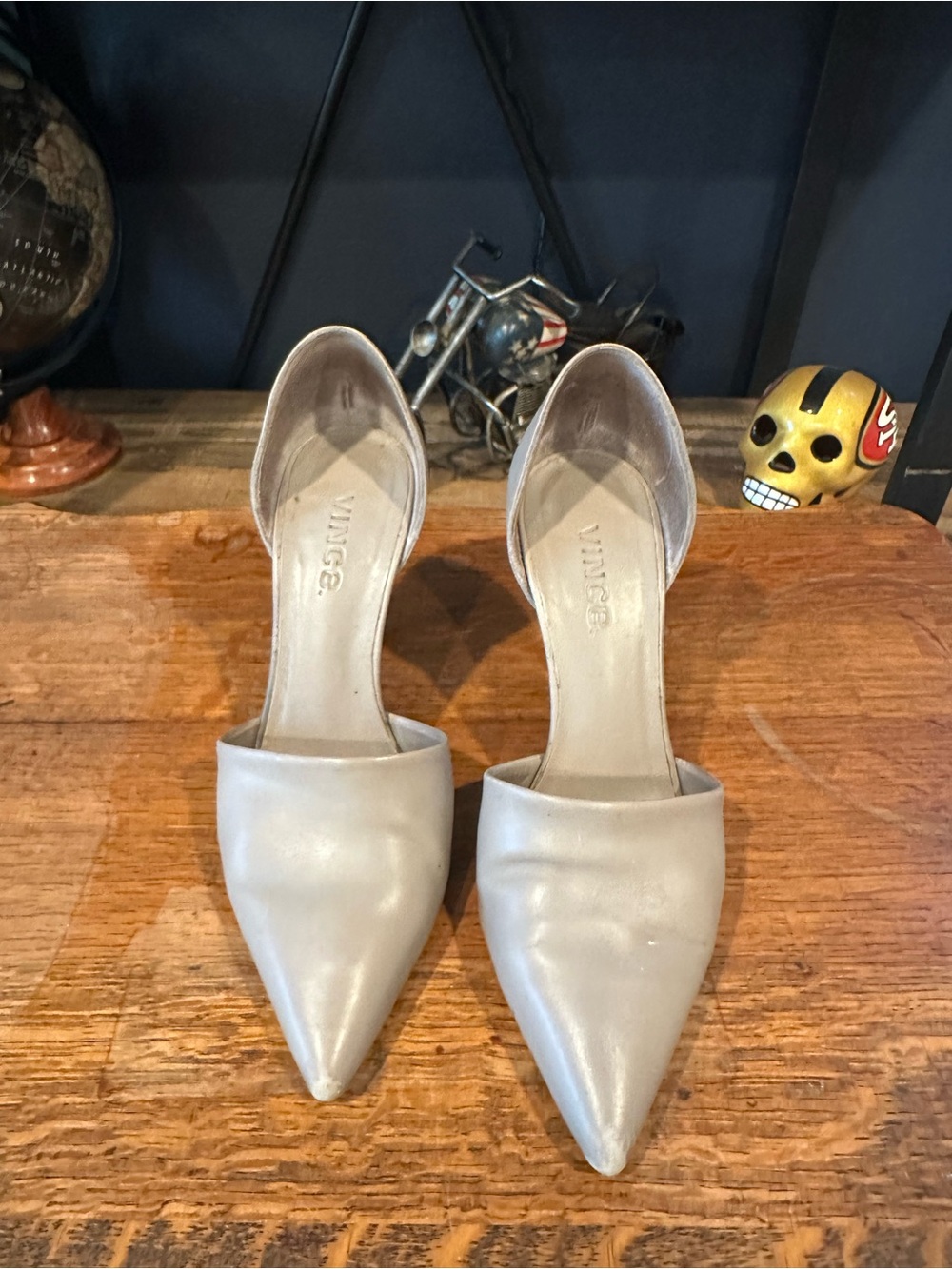 Vince Pointed D'Orsay Pumps in Light Taupe